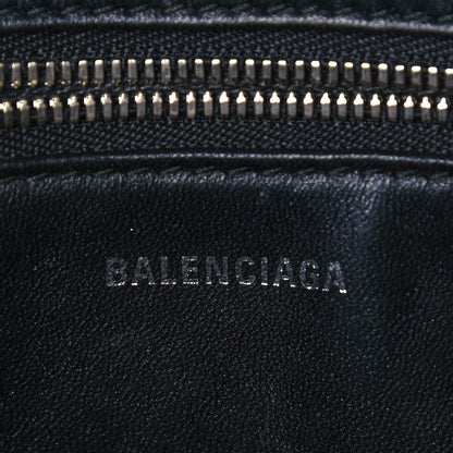 Balenciaga Shiny Day Calfskin Logo XS Triangle Chain Duffle Bleu Roi White 6 of 16