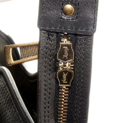 Saint Laurent Leather Perforated Large Cabas ChYc Pewter 8 of 8