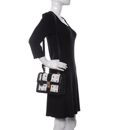 MCM Visetos Tracey Satchel Black White 2 of 8