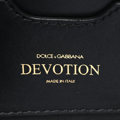 Dolce & Gabbana Smooth Calfskin Mini Devotion Camera Bag Black 6 of 9