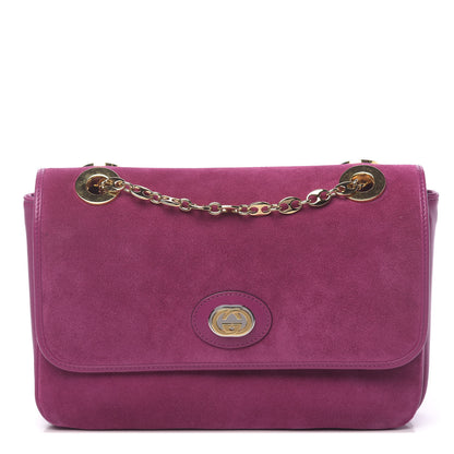 Gucci Suede Azalea Calfskin Small Marina Chain Shoulder Bag Fucsia 1 of 10