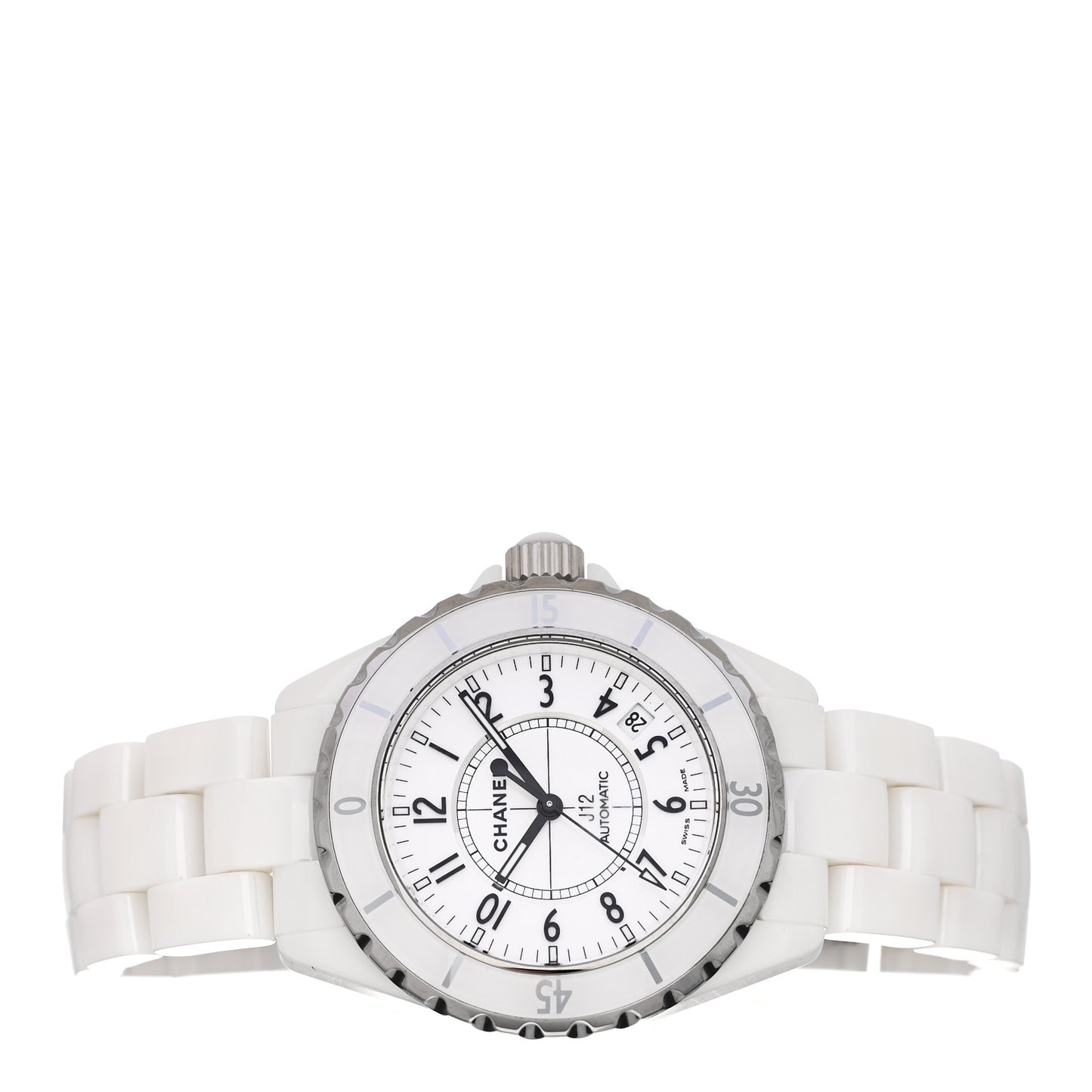 Stainless Steel Ceramic 38mm J12 Automatic Watch White