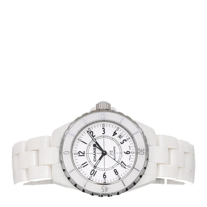 Chanel Stainless Steel Ceramic 38mm J12 Automatic Watch White 2 of 5