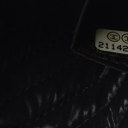 Chanel Aged Calfskin Chevron Boy Cosmetic Pouch Black 6 of 7