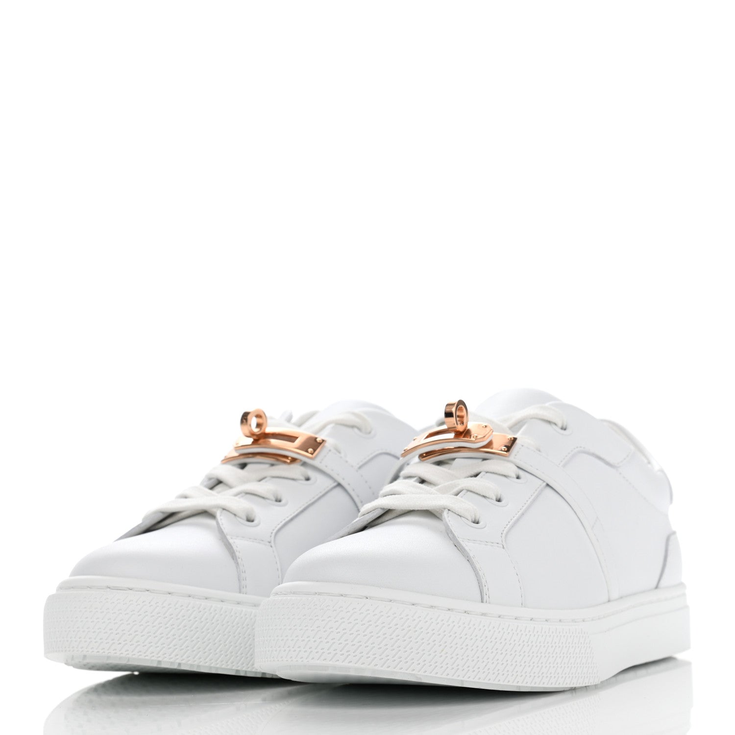 Hermes Calfskin Day Sneakers 37.5 White 3 of 9