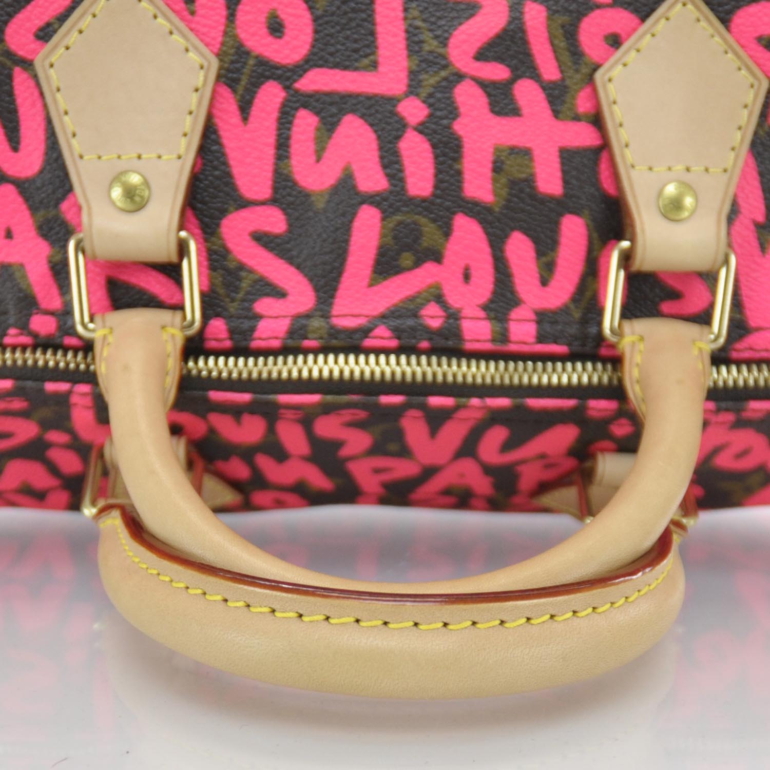 Louis Vuitton Monogram Graffiti Speedy 30 Fuchsia 6 of 9