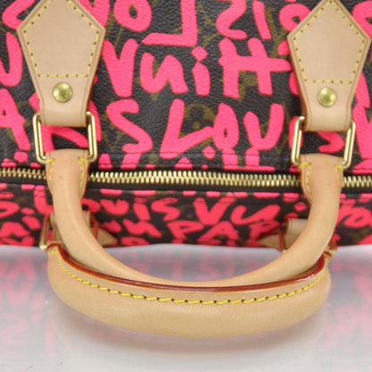 Louis Vuitton Monogram Graffiti Speedy 30 Fuchsia 6 of 9
