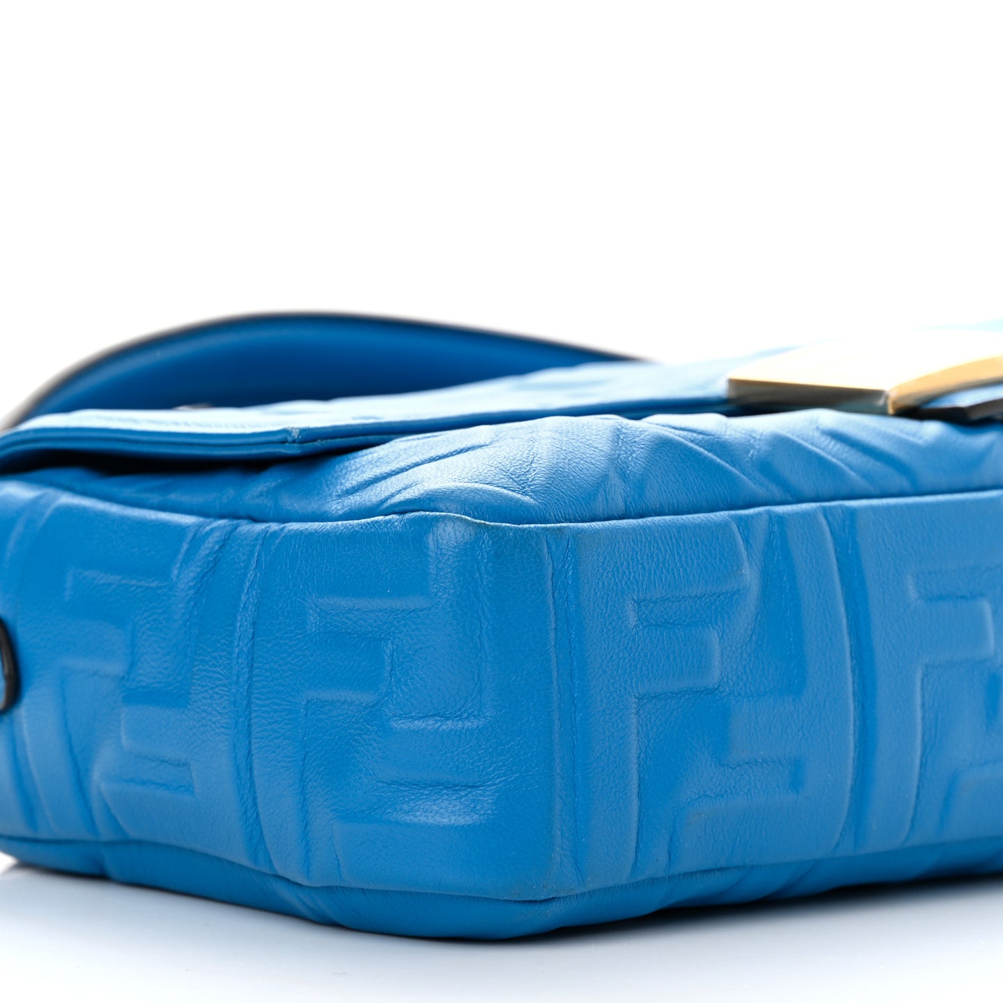 Nappa FF 1974 Embossed Baguette Blue Royal