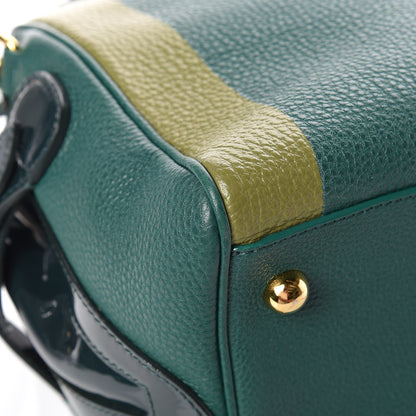 Burberry Grain Calfskin Patent Small The Bee Top Handle Green 12 of 13