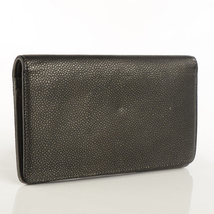 Chanel Metallic Caviar Timeless CC Yen Wallet Dark Silver 3 of 8