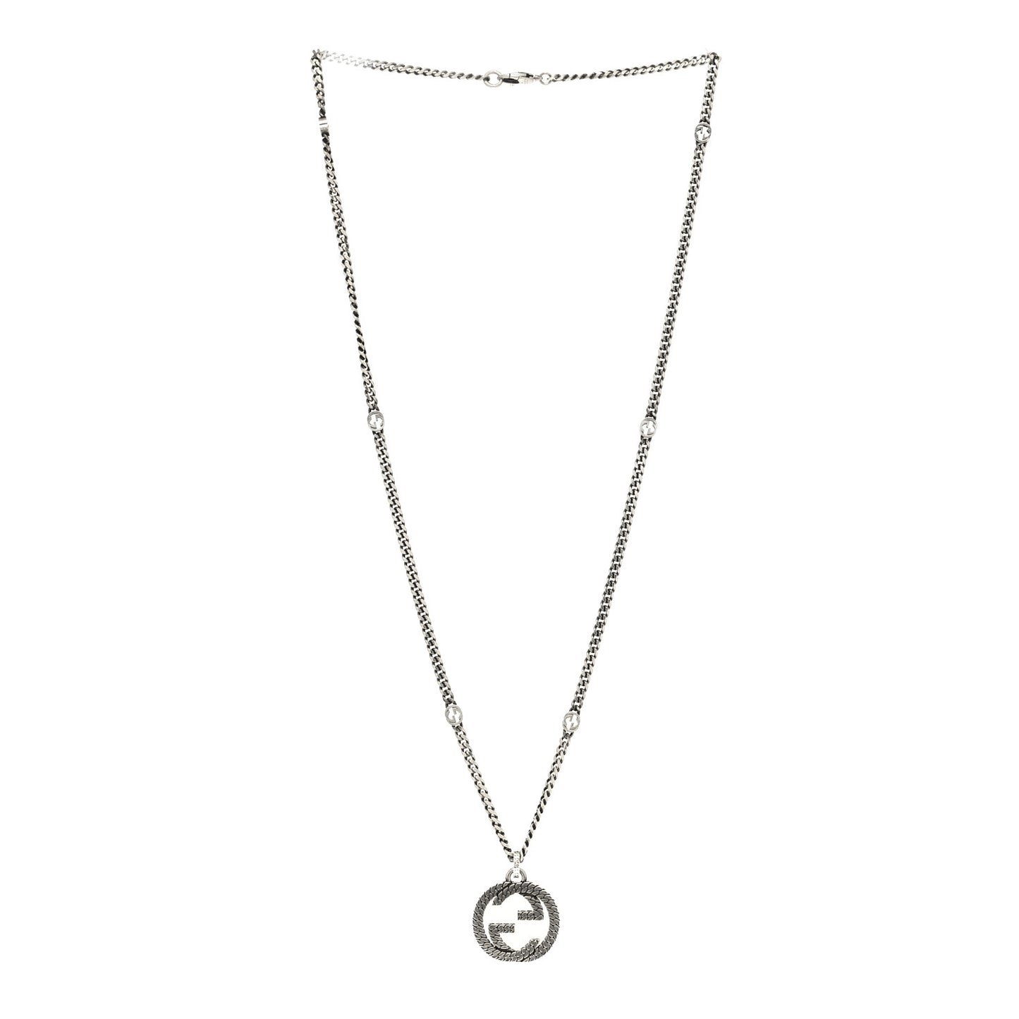 Sterling Silver Interlocking G Pendant Necklace