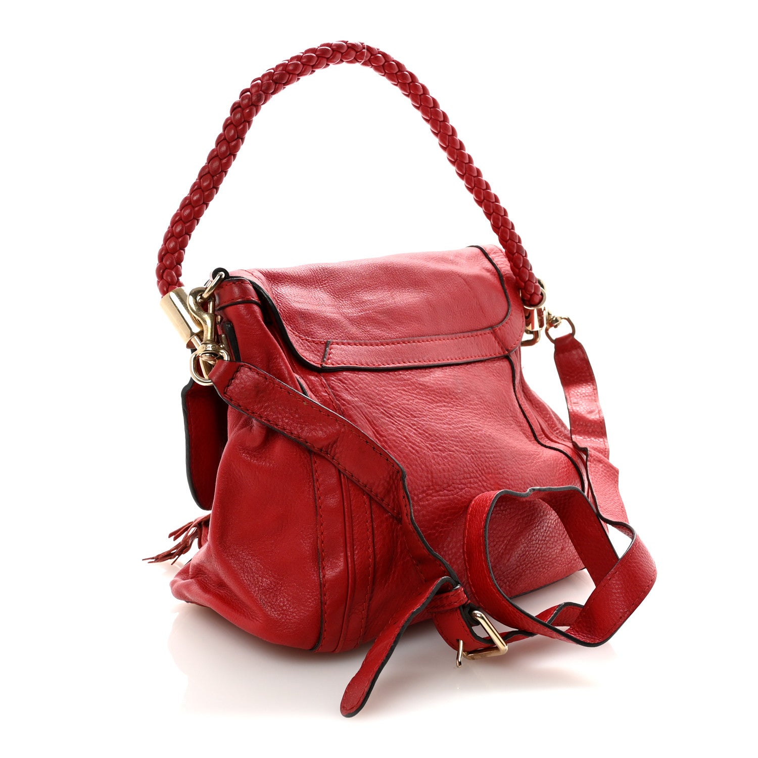 Gucci Cellarius Calfskin Medium Bella Flap Bag Vulcanic Red 3 of 10
