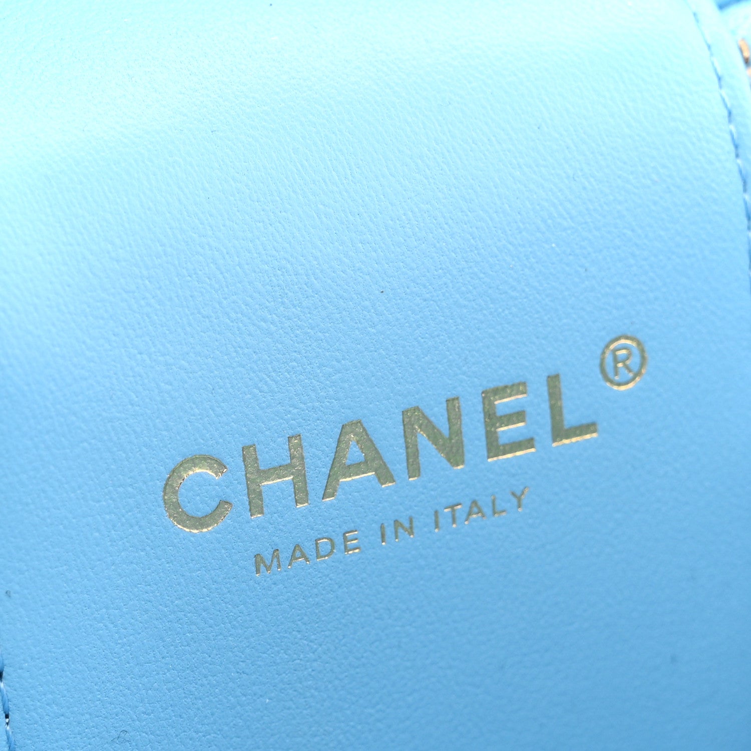 Chanel Caviar Quilted Top Handle Vanity Case With Chain Blue 6 of 11
