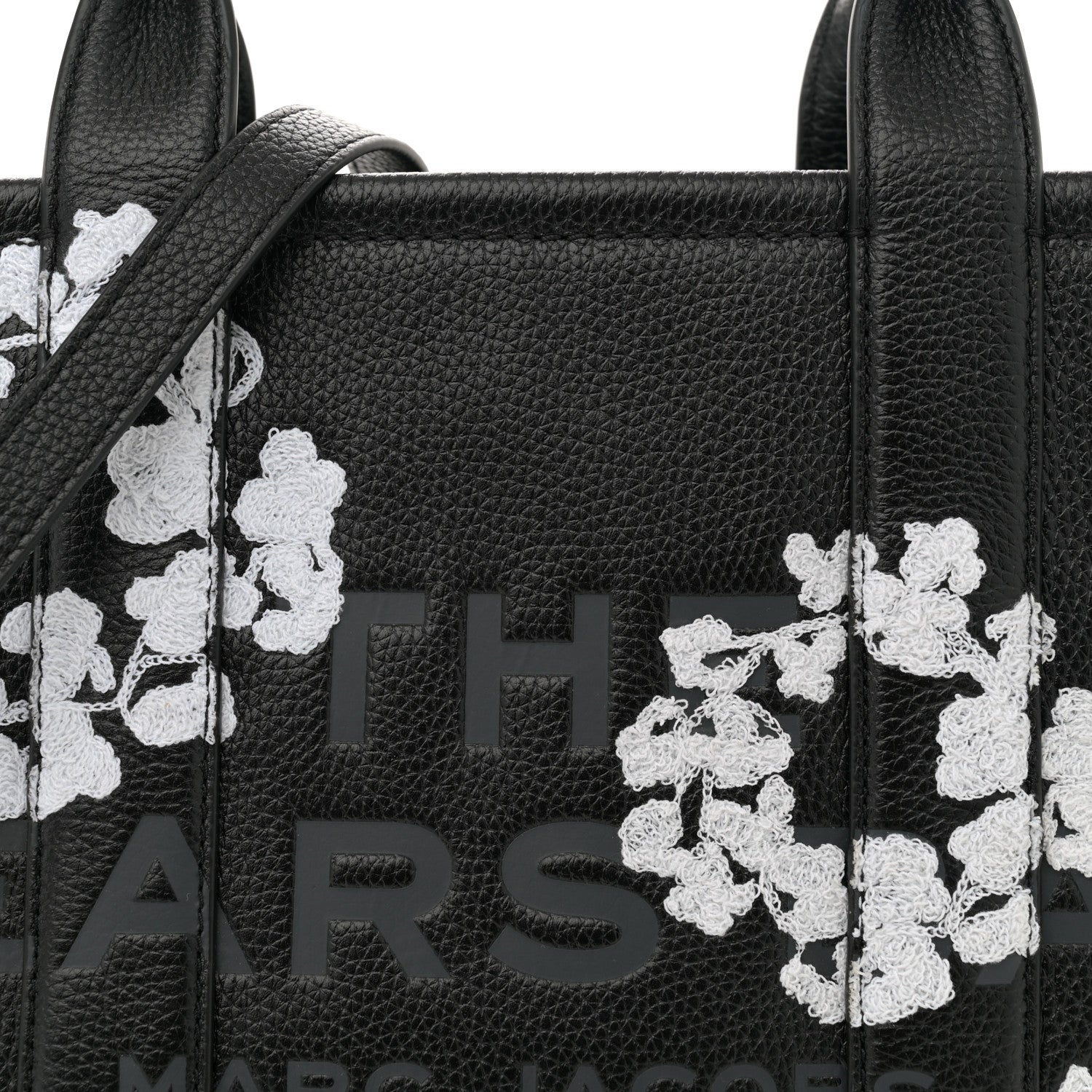 Marc Jacobs x Denim Tears Grained Calfskin Medium The Tote Bag Black 8 of 10