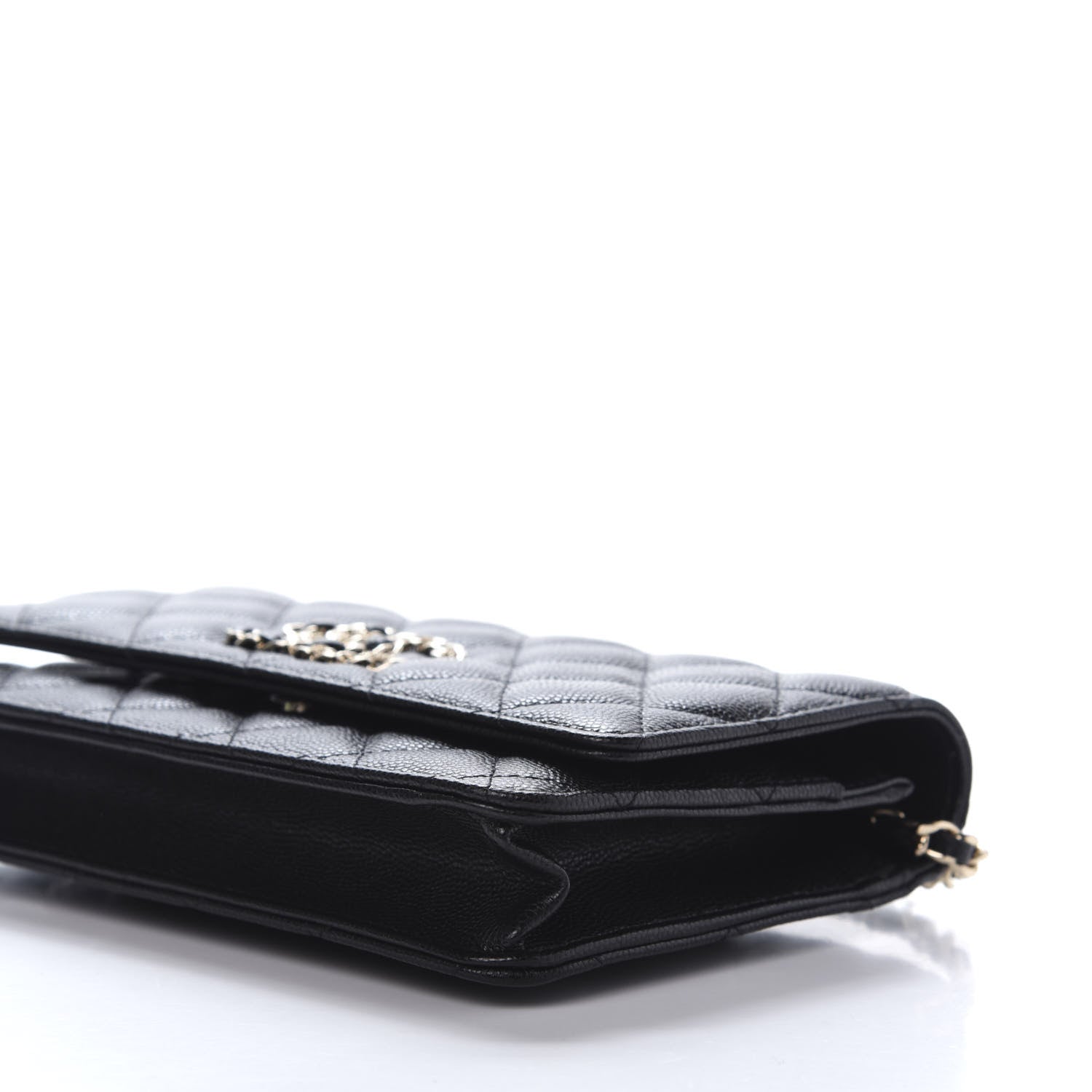 Chanel Caviar Quilted French New Wave Chain CC Wallet On Chain WOC Black 7 of 11