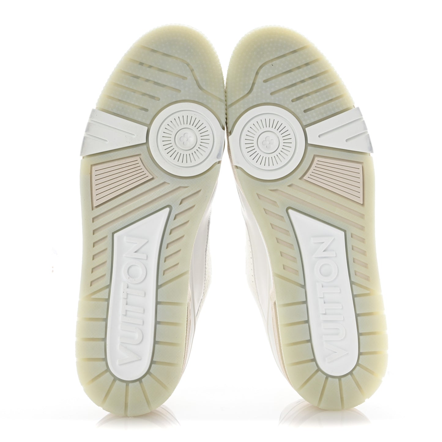 Calfskin Mens LV Trainer Sneakers 9 White