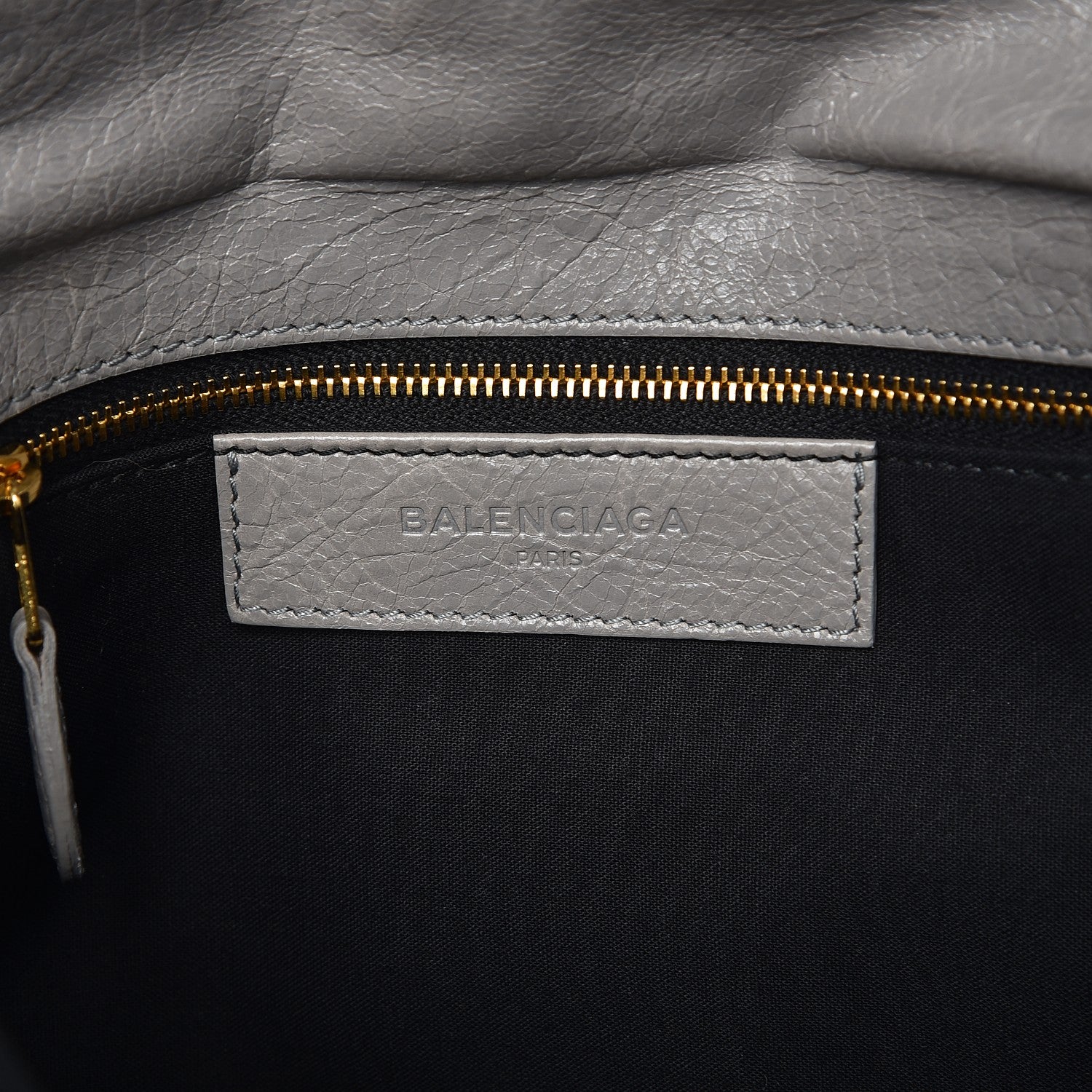 Balenciaga Agneau Giant 12 Gold Hardware Envelope Strap Clutch Gris Pyrite 13 of 15