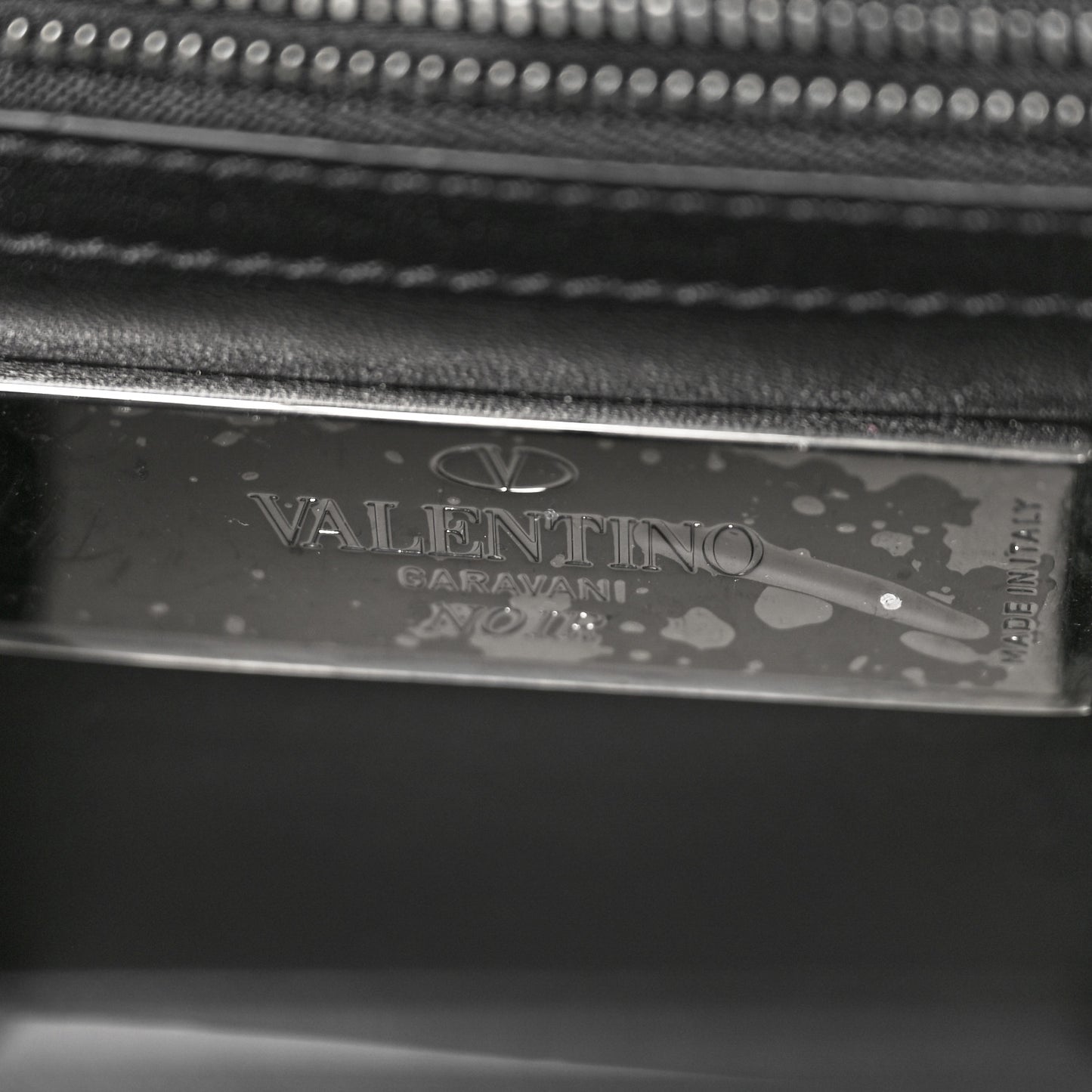 Vitello Medium Glam Lock Rockstud Flap Black