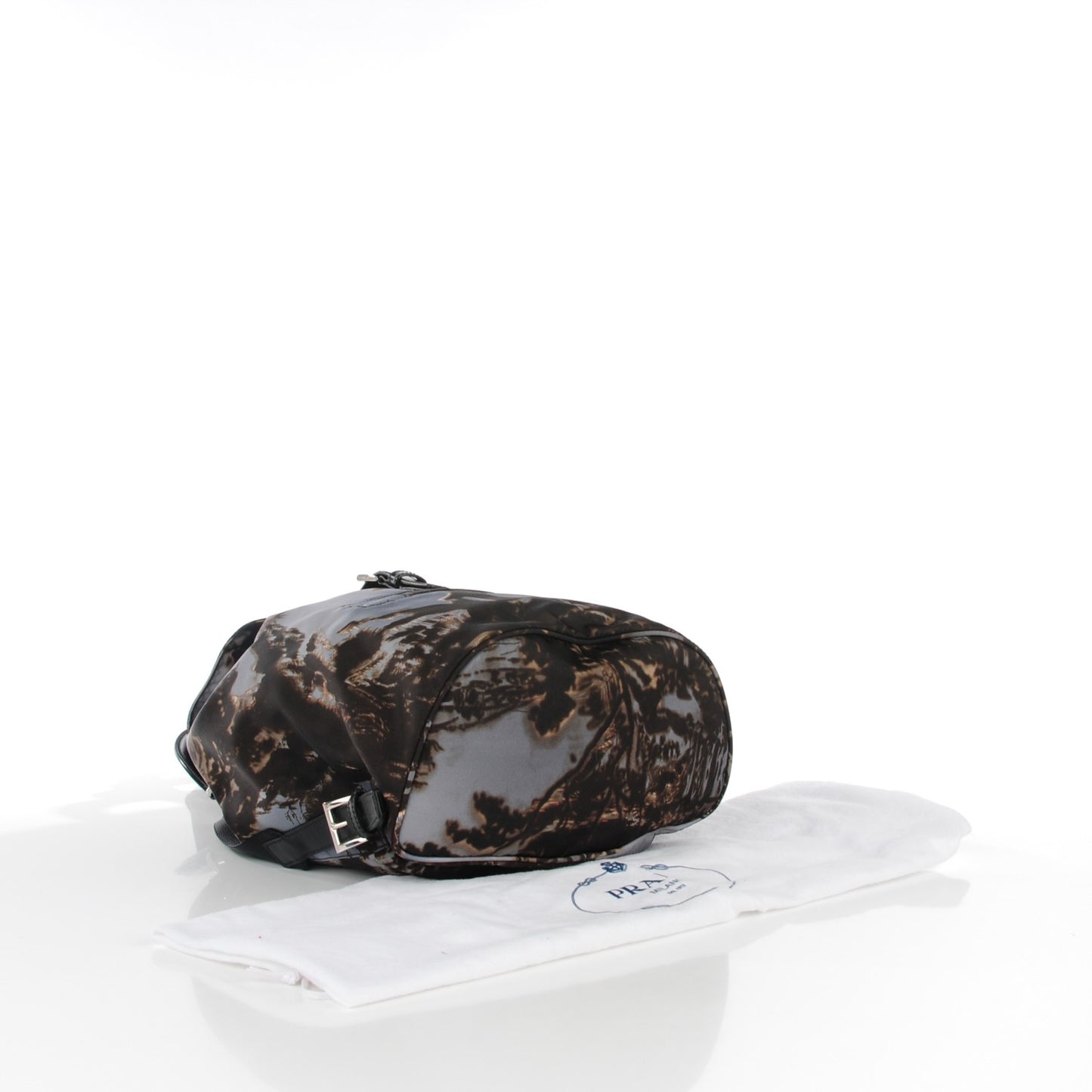 Tessuto Nylon Print Small Tote Backpack Grigio