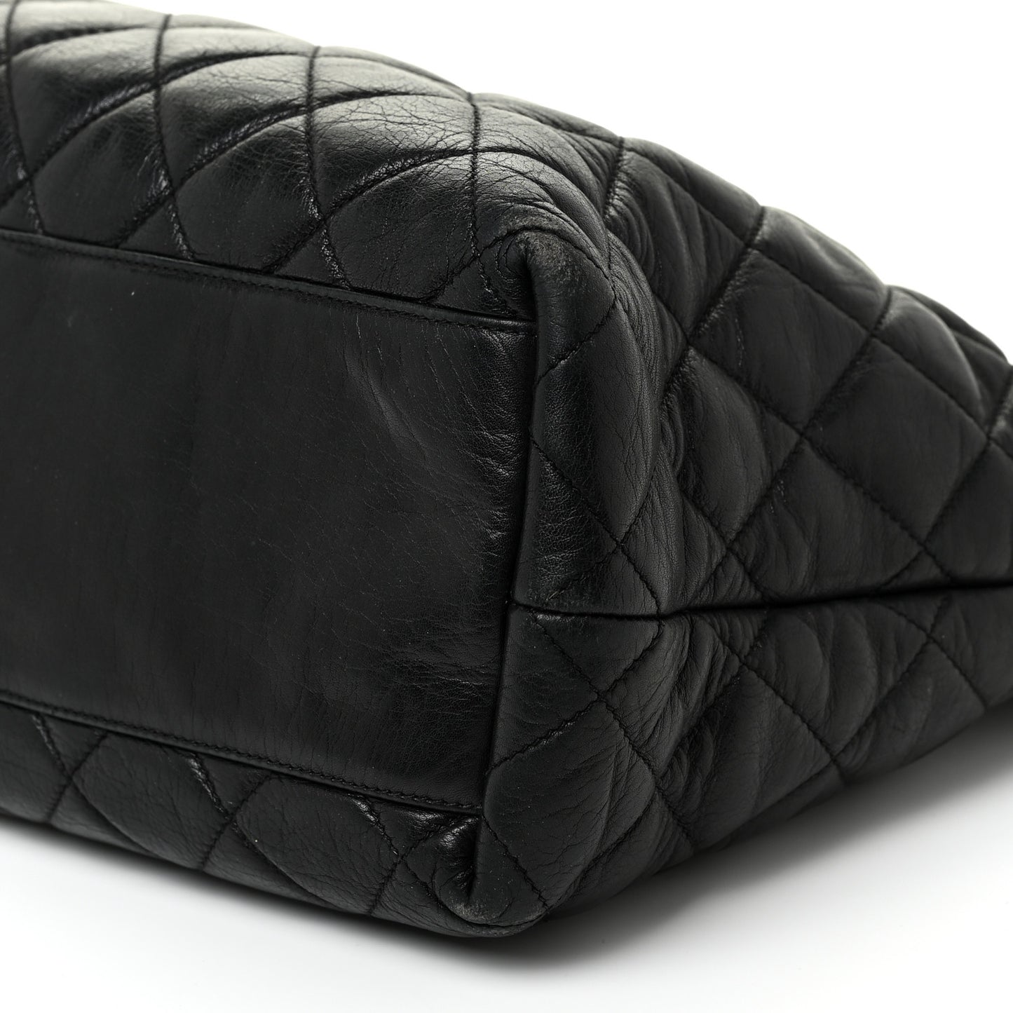 Lambskin Quilted Tote Black