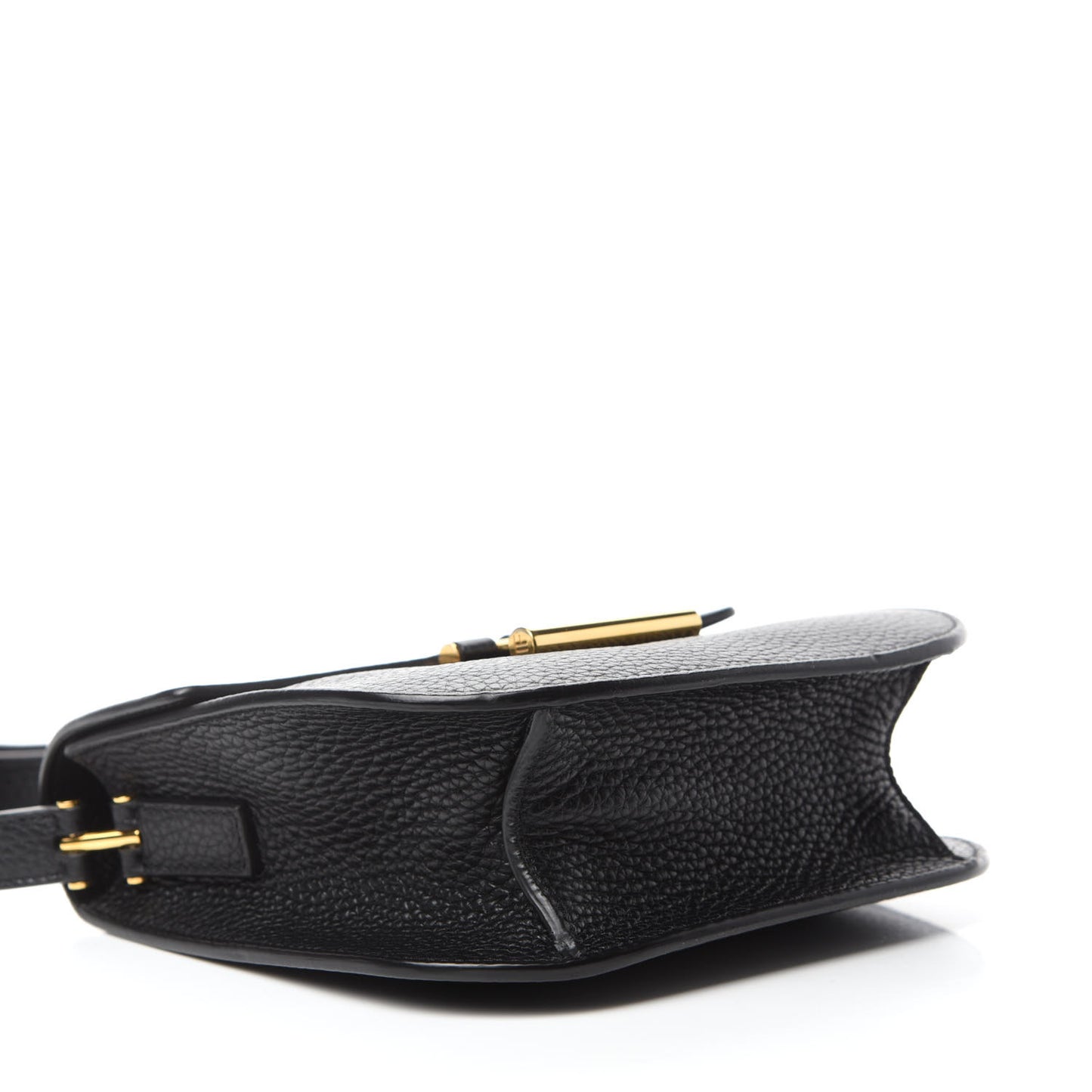 Calfskin Small T Clasp Tara Crossbody Bag Black