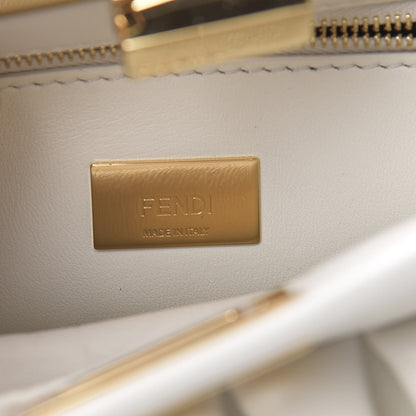 Fendi Shiny Nappa Small Peekaboo Click Bag White 7 of 11