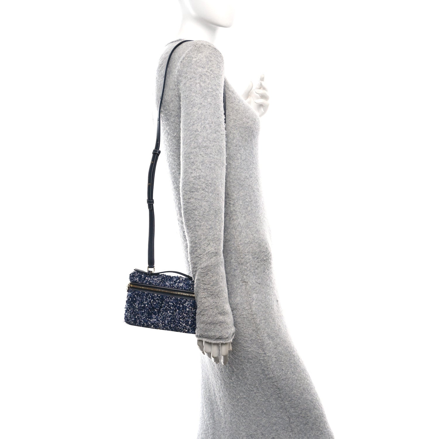 Loro Piana Silk Denim L19 Extra Pocket Pouch Navy 1774762