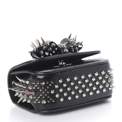 Christian Louboutin Jurassic Calfskin Spikes Sweety Charity NV Crossbody Bag Black Silver 5 of 10