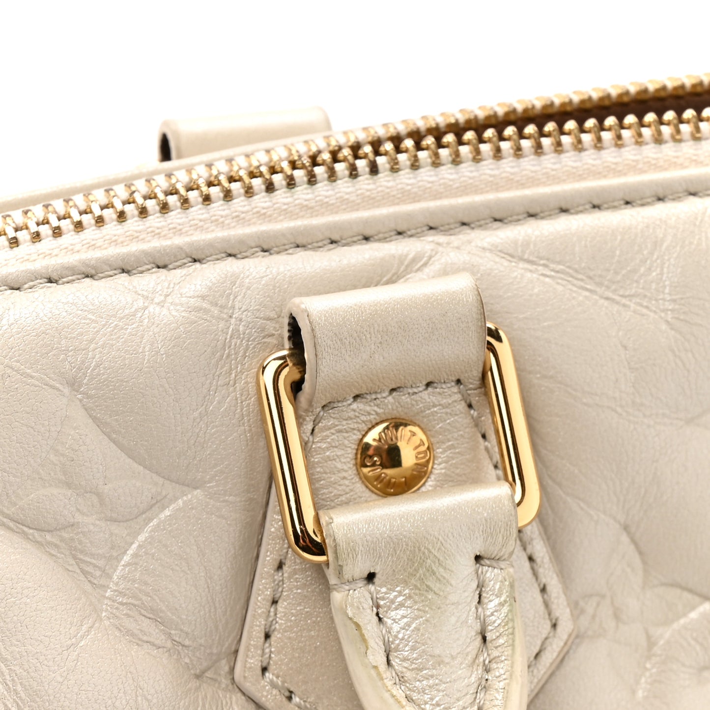 Lambskin Embossed Monogram Fall in Love Speedy 22 Bandouliere Ivory