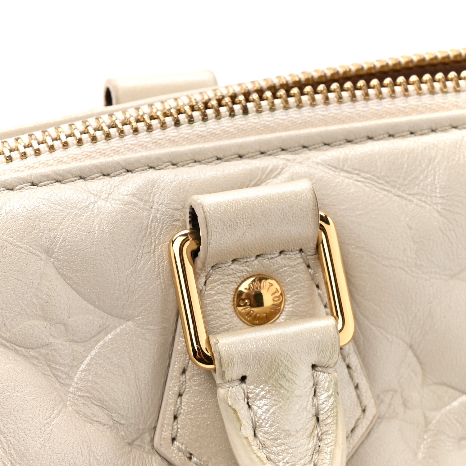 Louis Vuitton Lambskin Embossed Monogram Fall in Love Speedy 22 Bandouliere Ivory 12 of 13