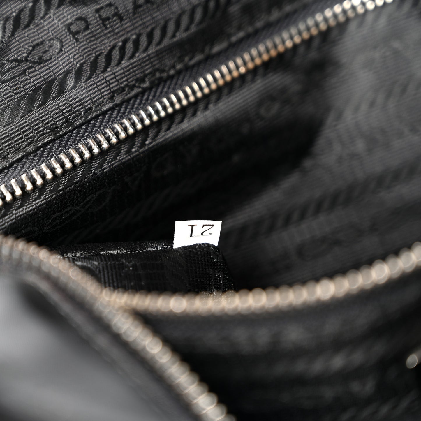 Tessuto Nylon Calfskin Shopping Tote Black