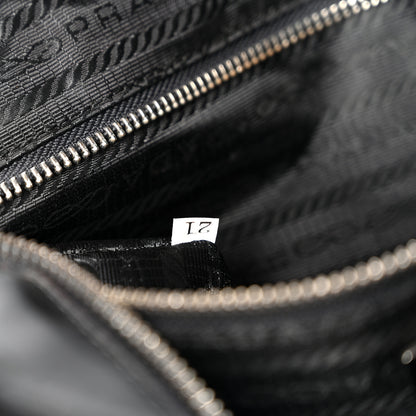 Prada Tessuto Nylon Calfskin Shopping Tote Black 7 of 11