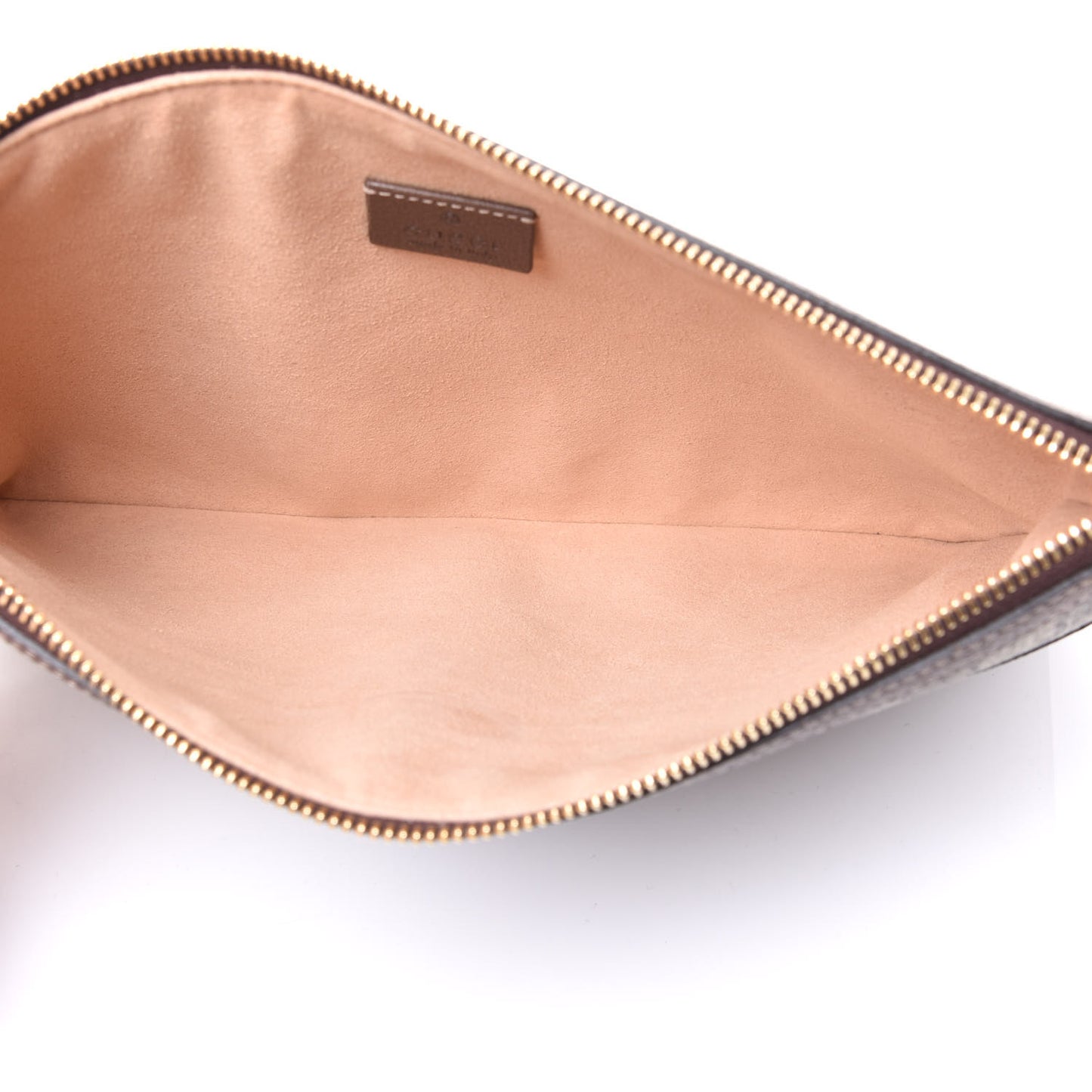 GG Supreme Monogram Large Ophidia Pouch Clutch Brown