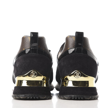 Louis Vuitton Suede Monogram Run Away Sneakers 37 Black 8 of 8