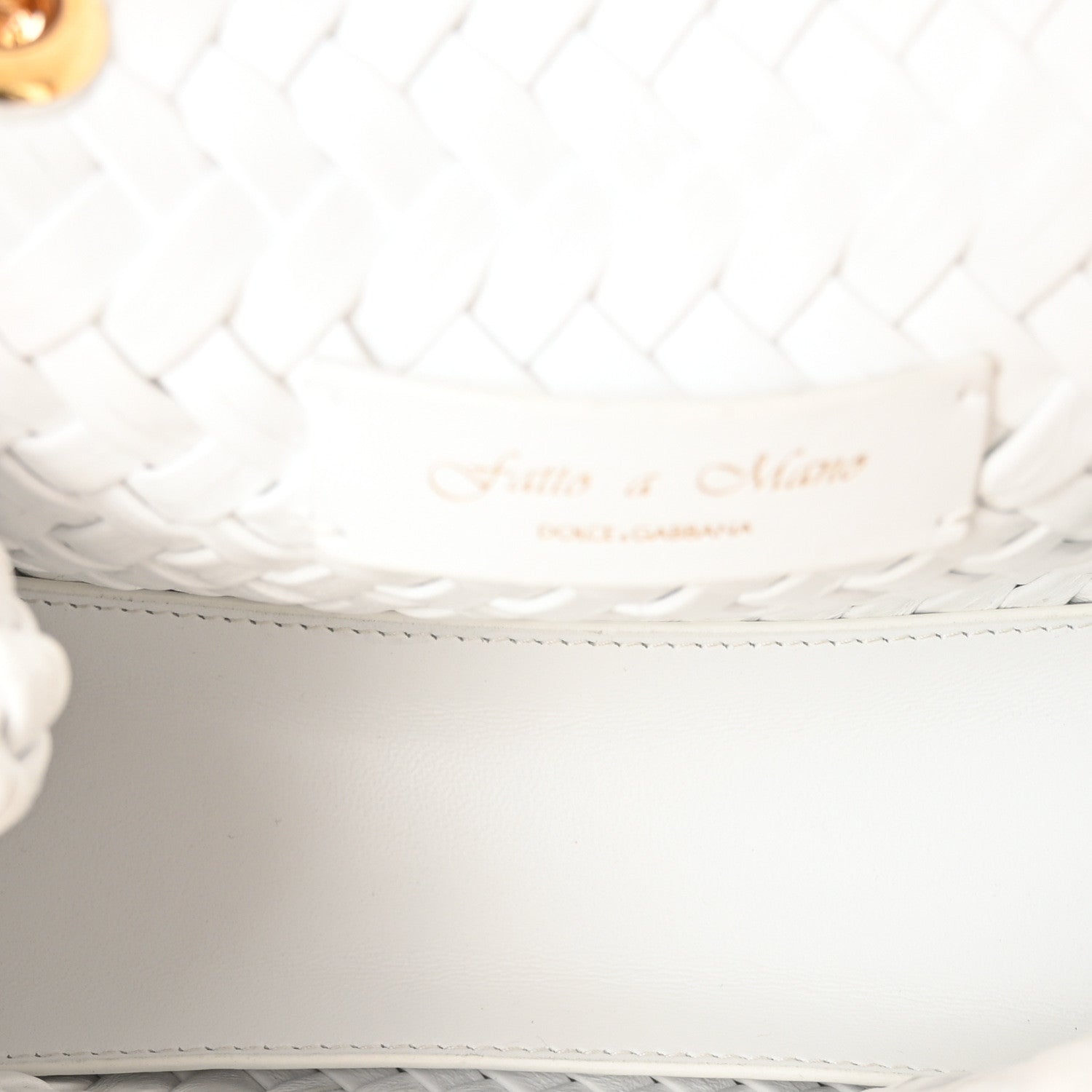 Dolce & Gabbana Nappa Woven Small Devotion Envelope Shoulder Bag White 6 of 11