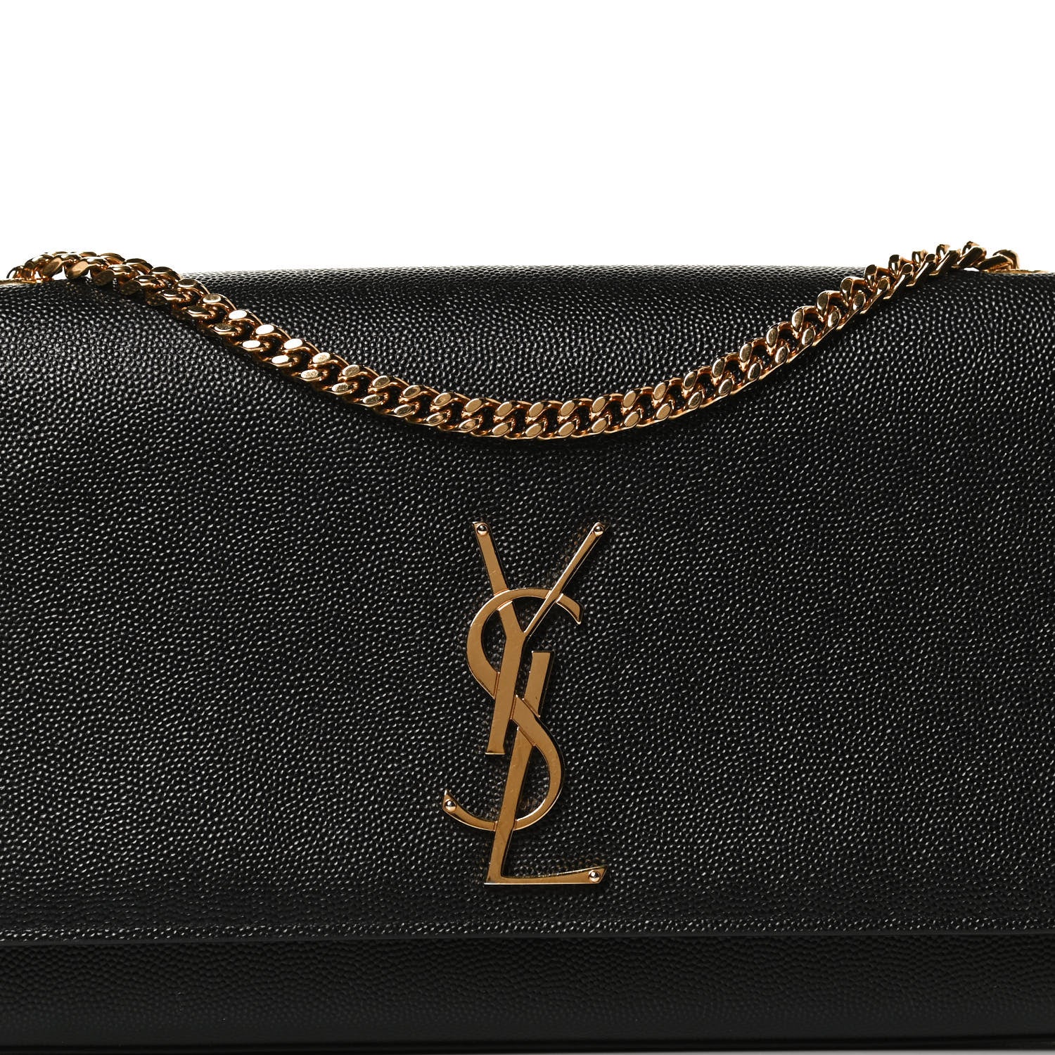 Saint Laurent Grain De Poudre Medium Classic Monogram Kate Satchel Black 8 of 13