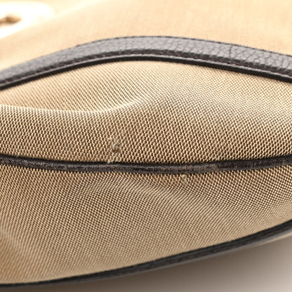 Gucci Canvas Britt Tote Dark Brown 19 of 22