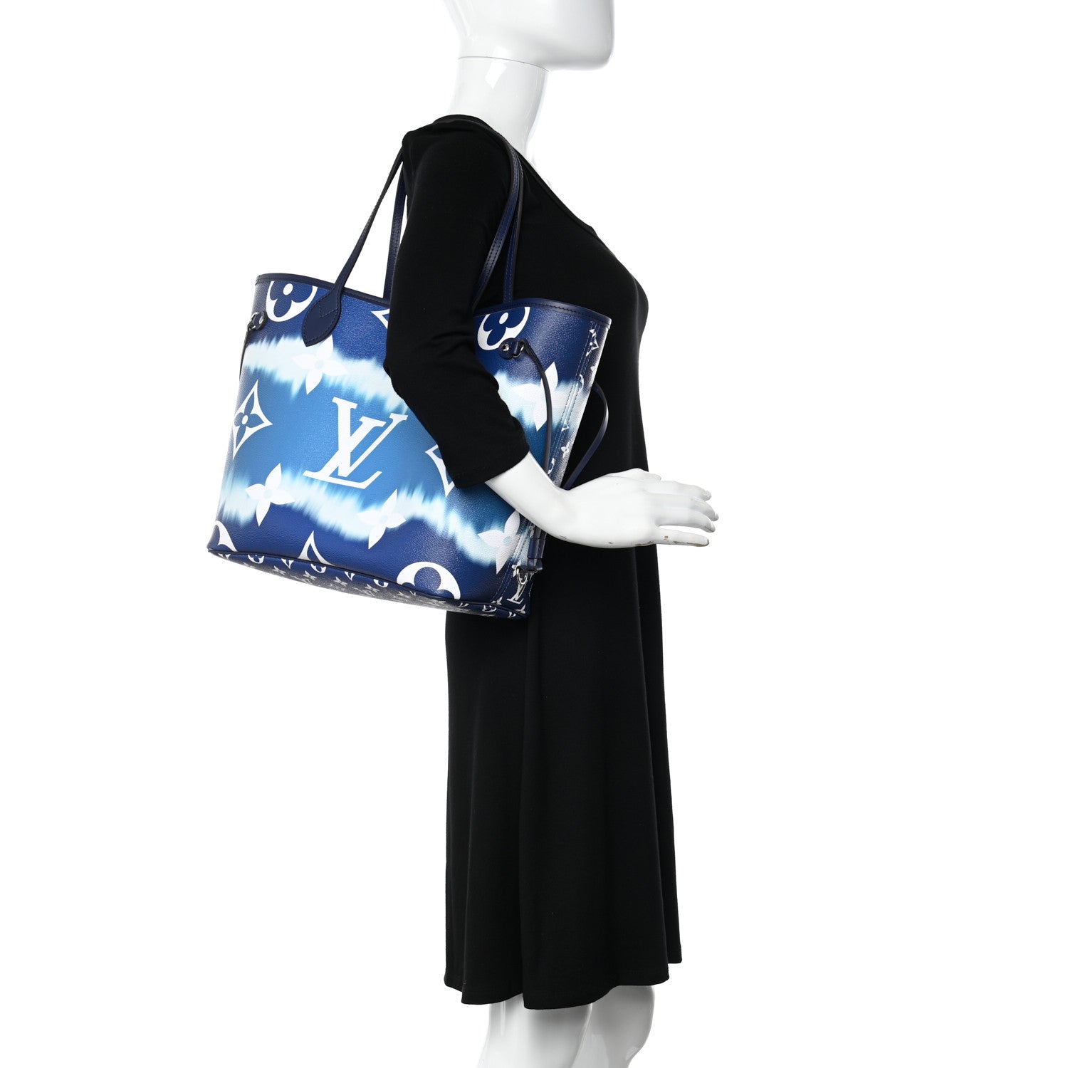 Louis Vuitton Monogram Escale Neverfull MM Blue 2 of 12