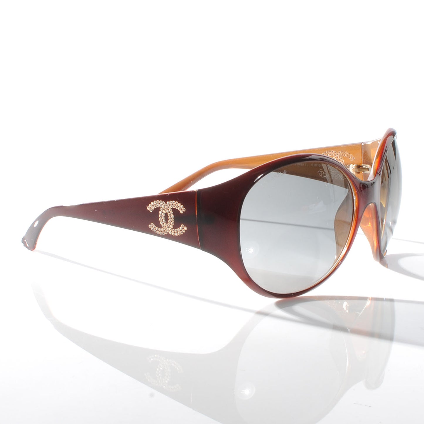 Crystal CC Logo Sunglasses 6013 B Brown