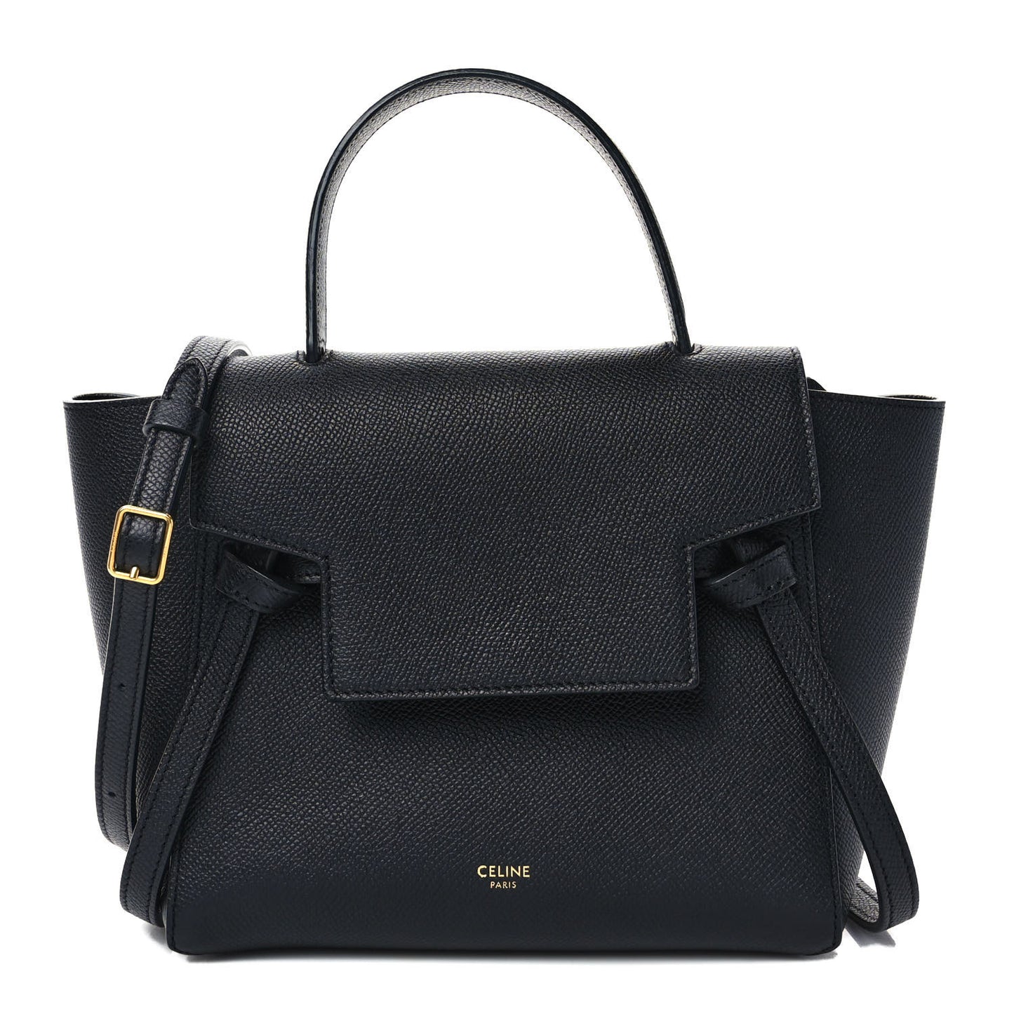 Grained Calfskin Nano Belt Bag Black