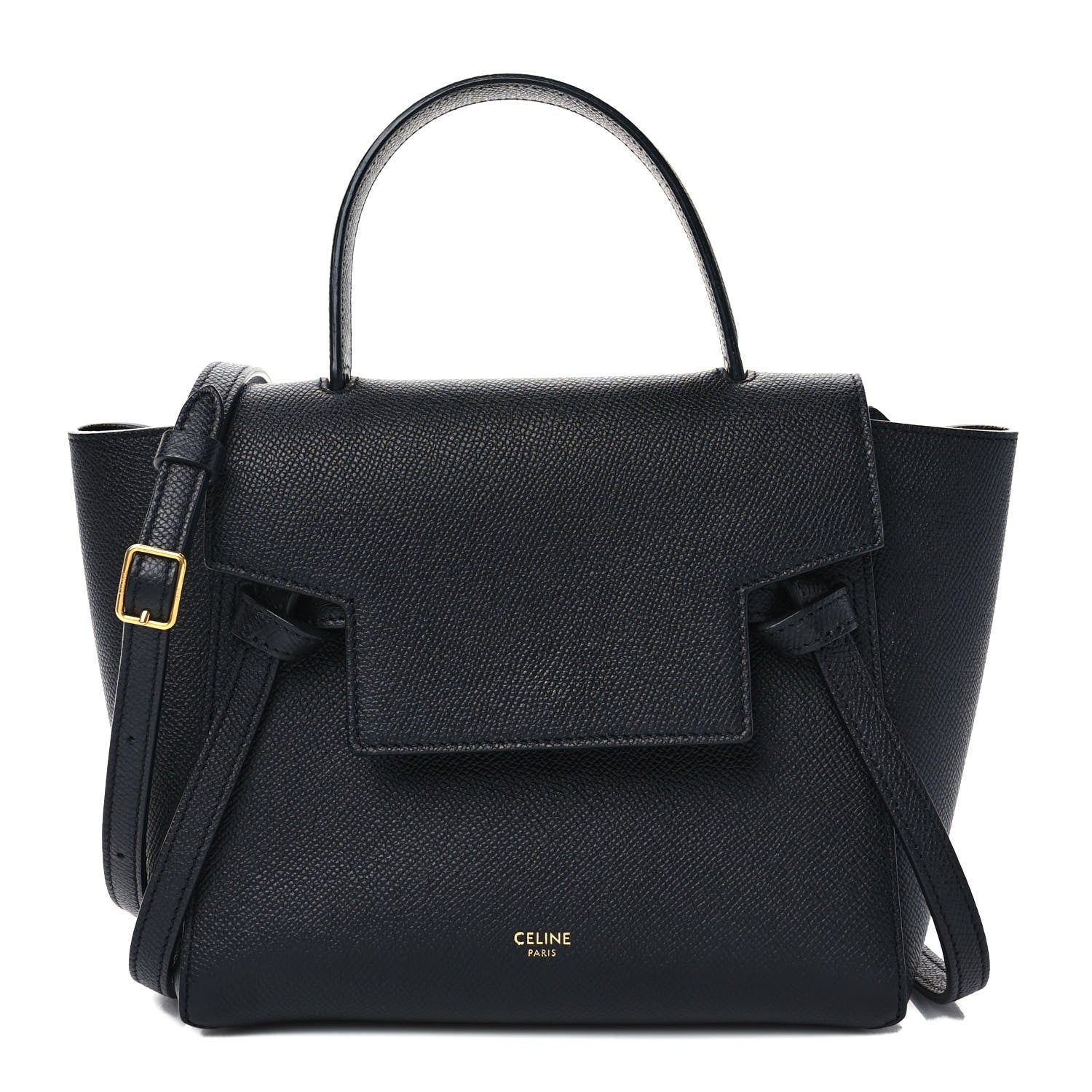 Celine Grained Calfskin Nano Belt Bag Black 1 of 9