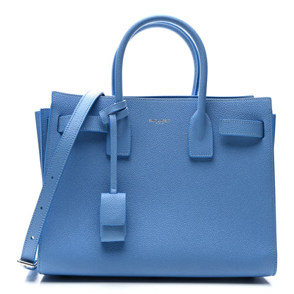 Saint Laurent Grained Calfskin Baby Sac De Jour Blue Clair 1 of 10