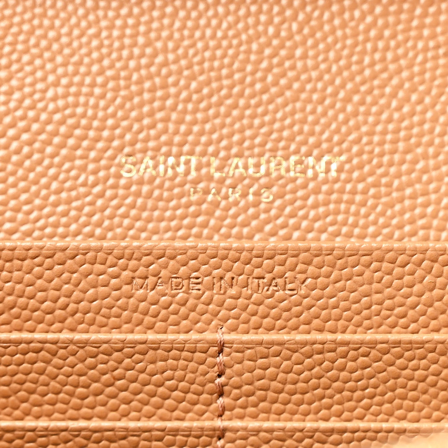 Grain De Poudre Matelasse Chevron Monogram Chain Wallet Dune