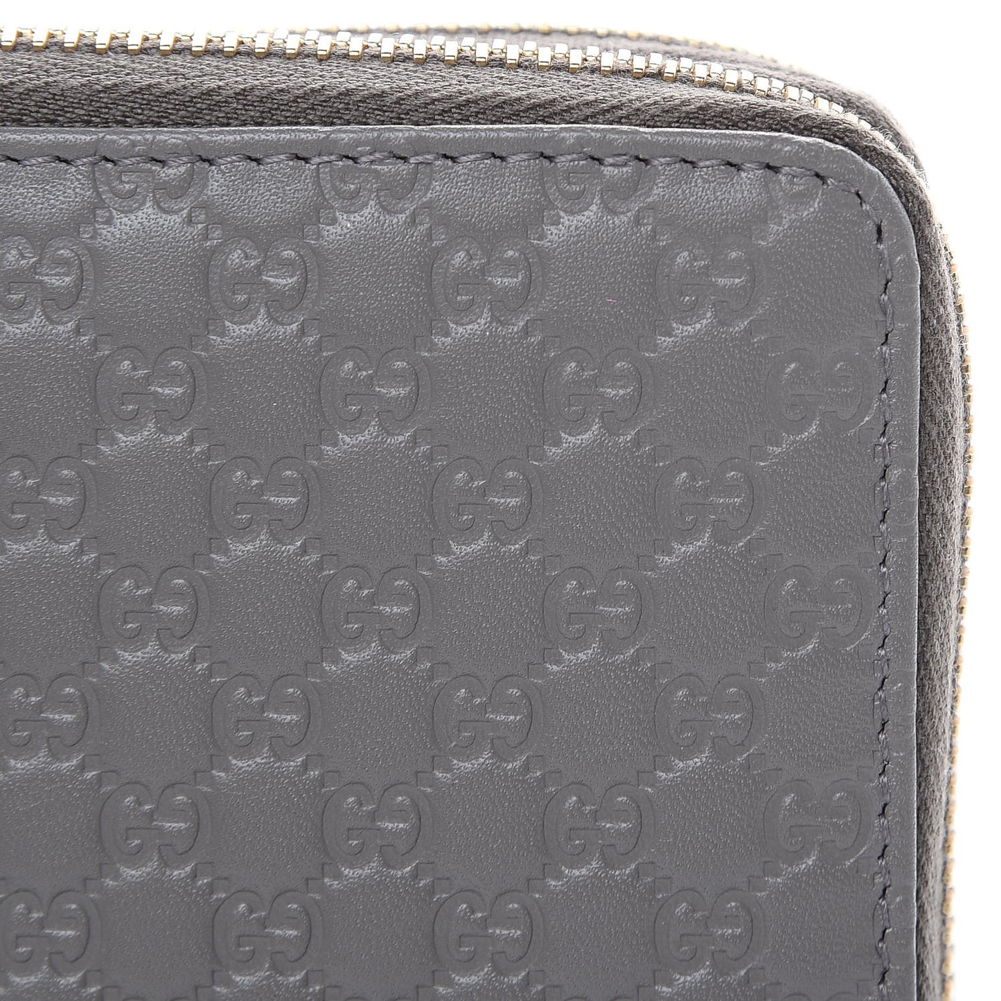 Soft Microguccissima Zip Around Top Handle Travel Wallet Loess
