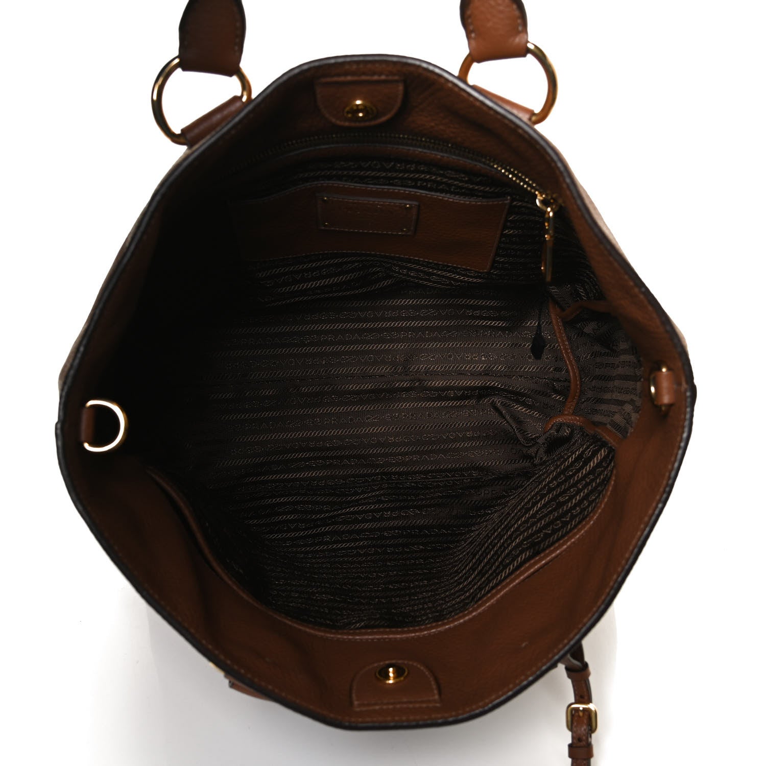 Prada Vitello Daino Shopping Tote Palissandro 4 of 9