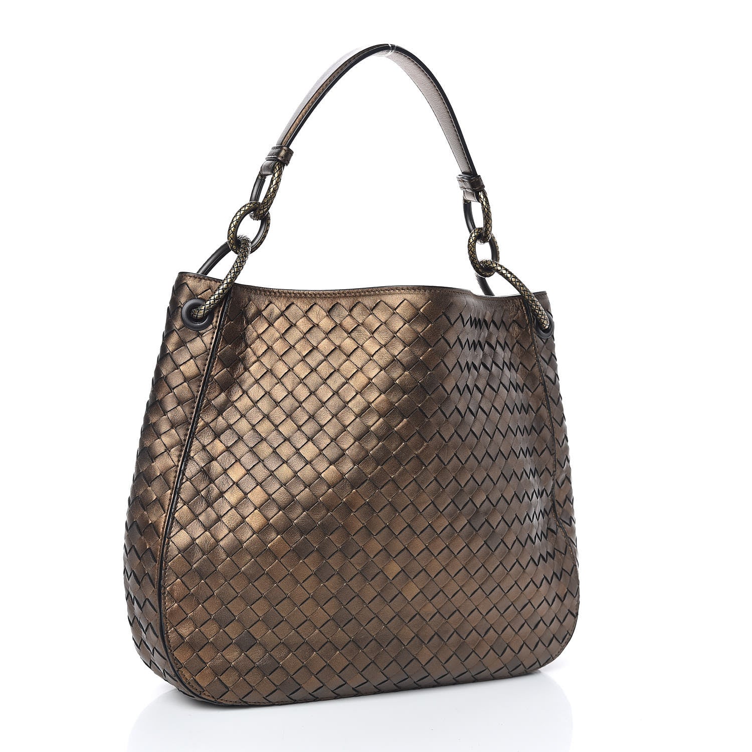 Bottega Veneta Nappa Intrecciato Small Loop Dark Bronze 3 of 9