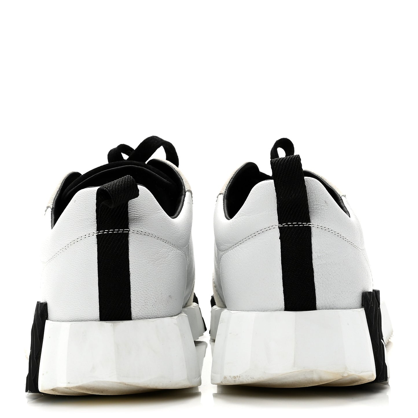 Sport Goatskin Suede Goatskin Bouncing Sneakers 40 White Black