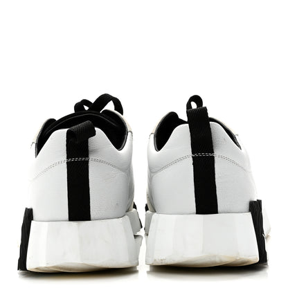 Hermes Sport Goatskin Suede Goatskin Bouncing Sneakers 40 White Black 6 of 10