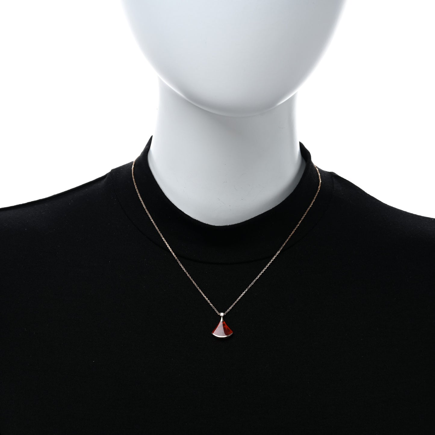 18K Rose Gold Diamond Carnelian Divas' Dream Pendant Necklace