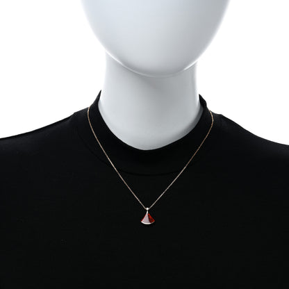 Bulgari 18K Rose Gold Diamond Carnelian Divas' Dream Pendant Necklace 2 of 5